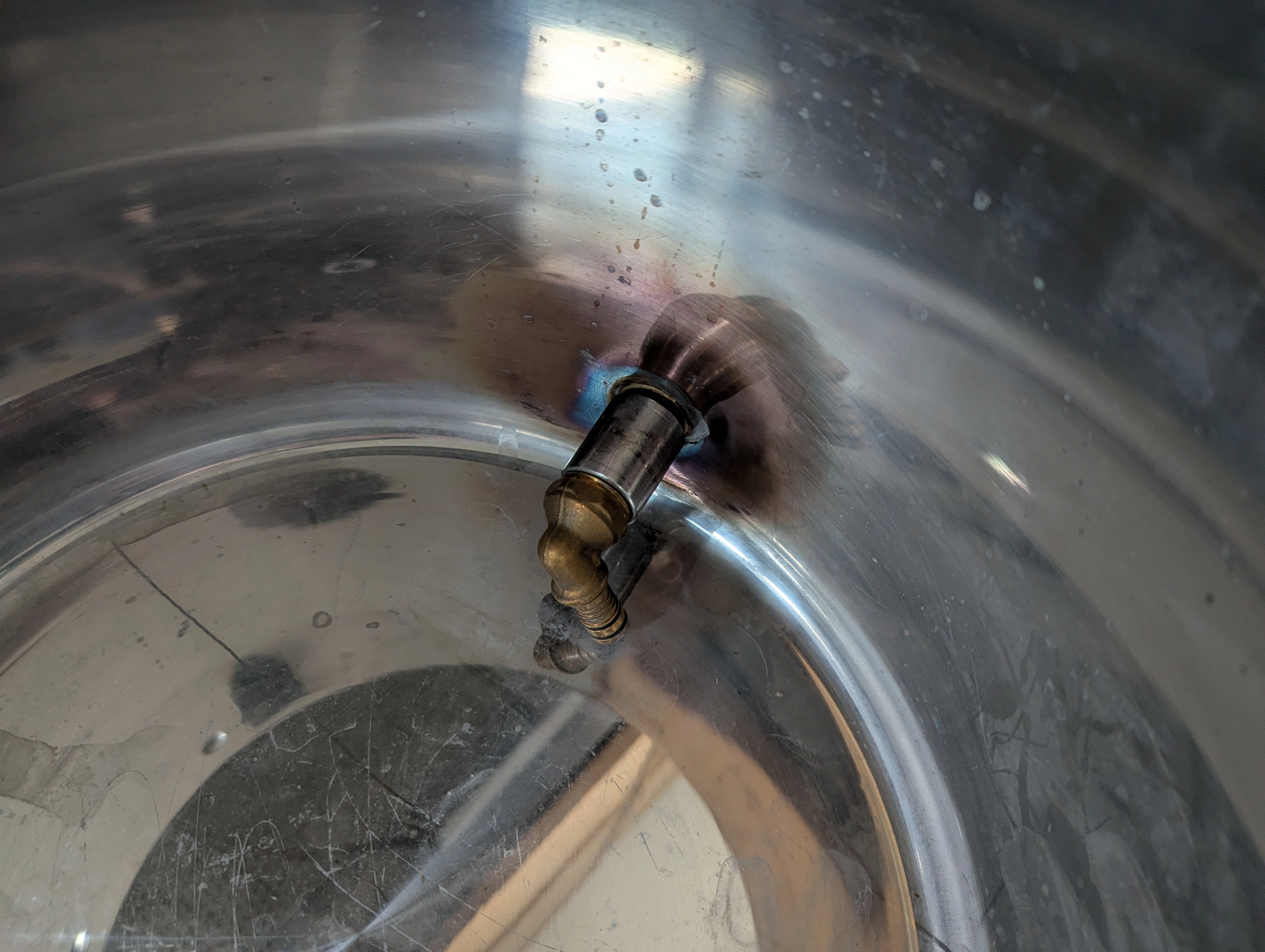 A photograph of the brazed bulkhead